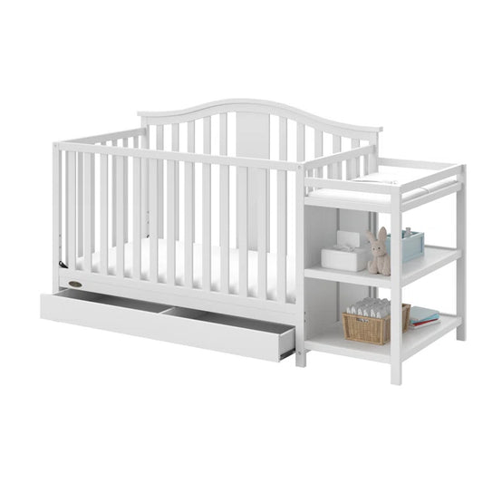 4-in-1 Convertible Crib and Changer with Storage