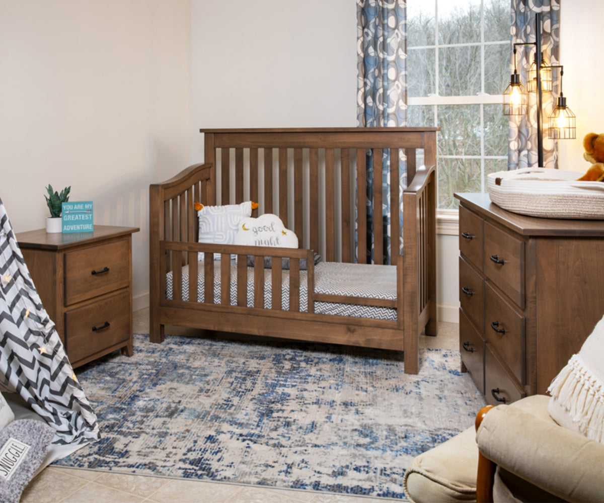 Mission Crib Package includes  101  102  103SR Storage Bedrails